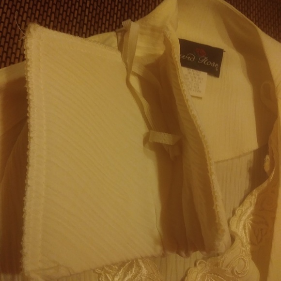 DAVID ROSE CRINKLED 2-N-1 Embroidery DRESS TOP - Picture 8 of 8